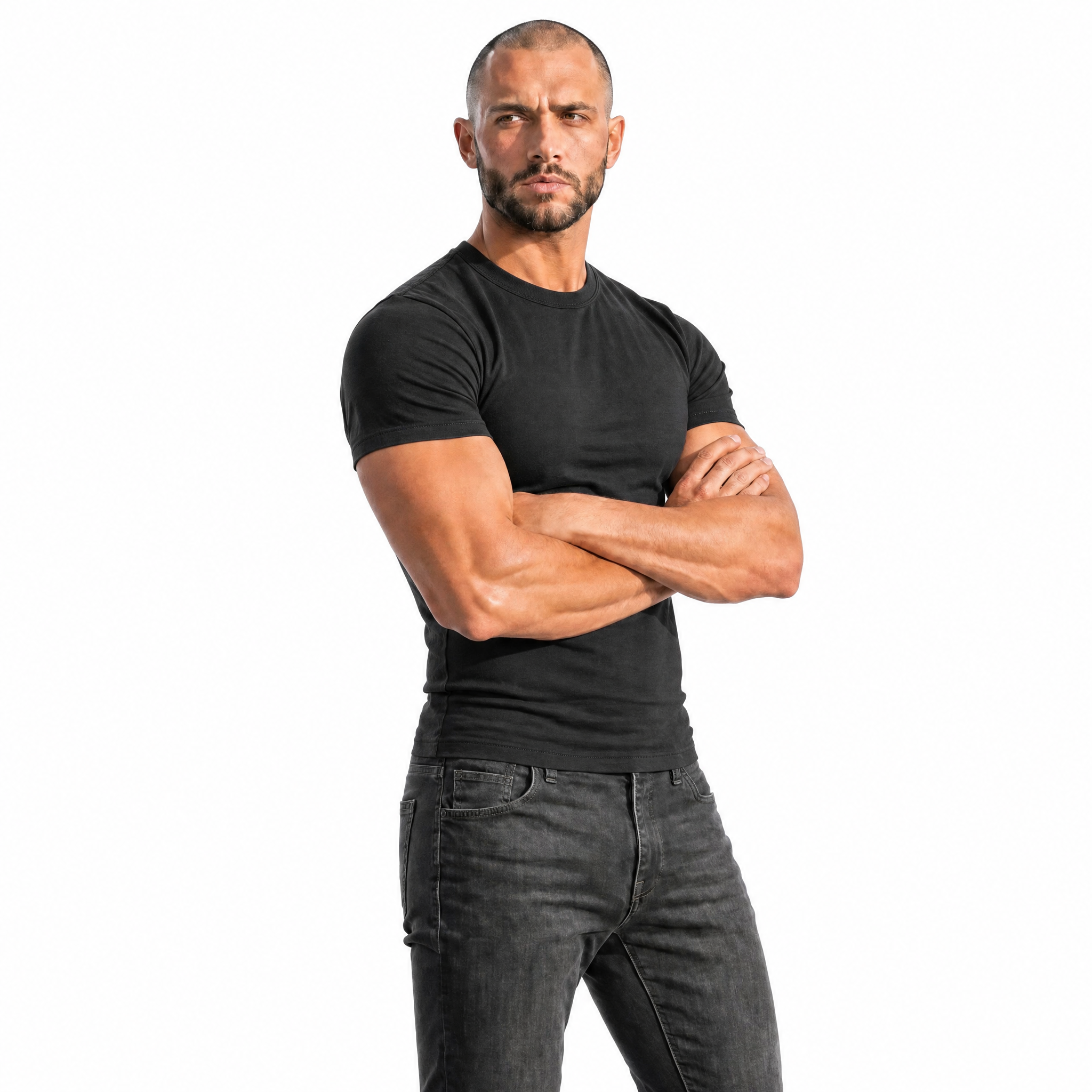 CAMISETA SCULPTED FIT PREMIUM BLACK