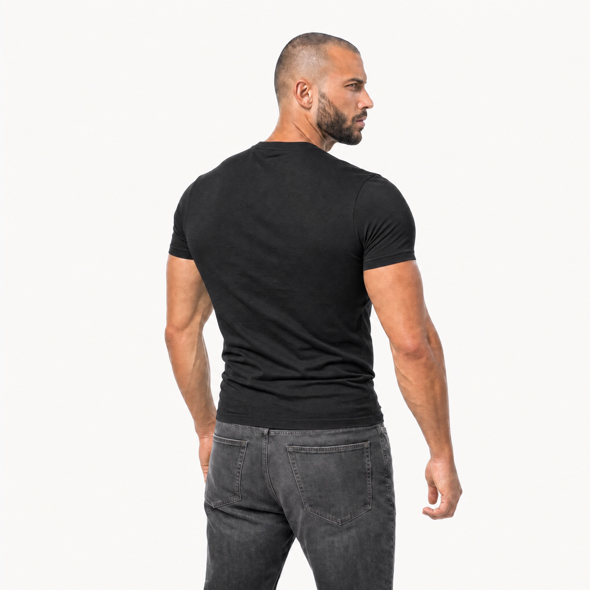 CAMISETA SCULPTED FIT PREMIUM BLACK