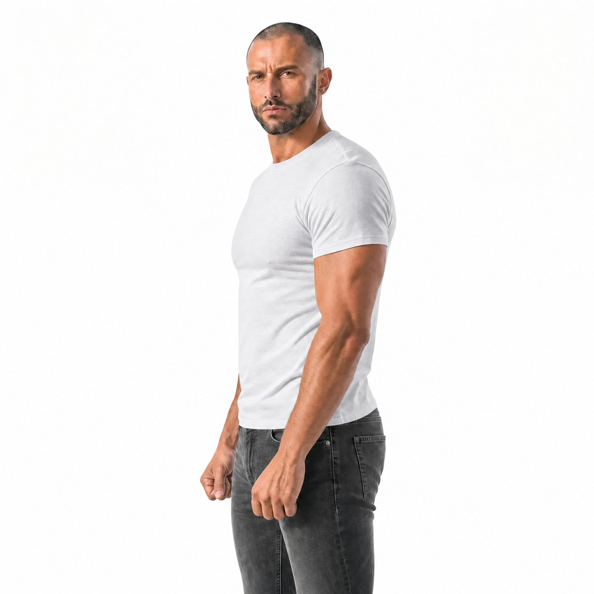 CAMISETA SCULPTED FIT PREMIUM WHITE