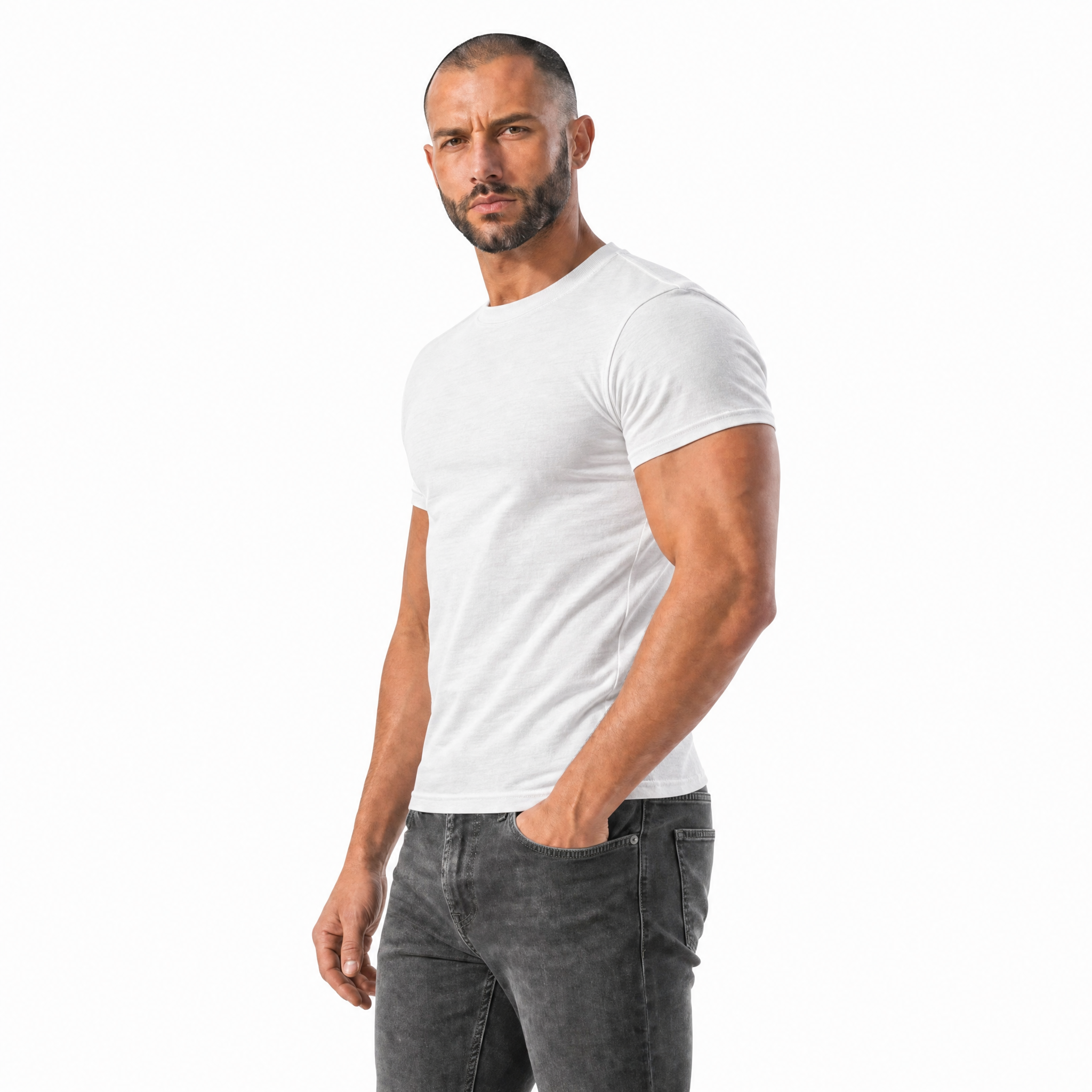 CAMISETA SCULPTED FIT PREMIUM WHITE